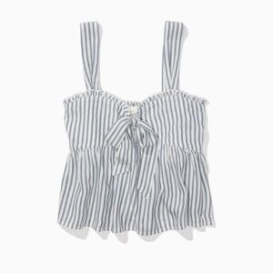 AE TIE-FRONT BABYDOLL BLOUSE - Small